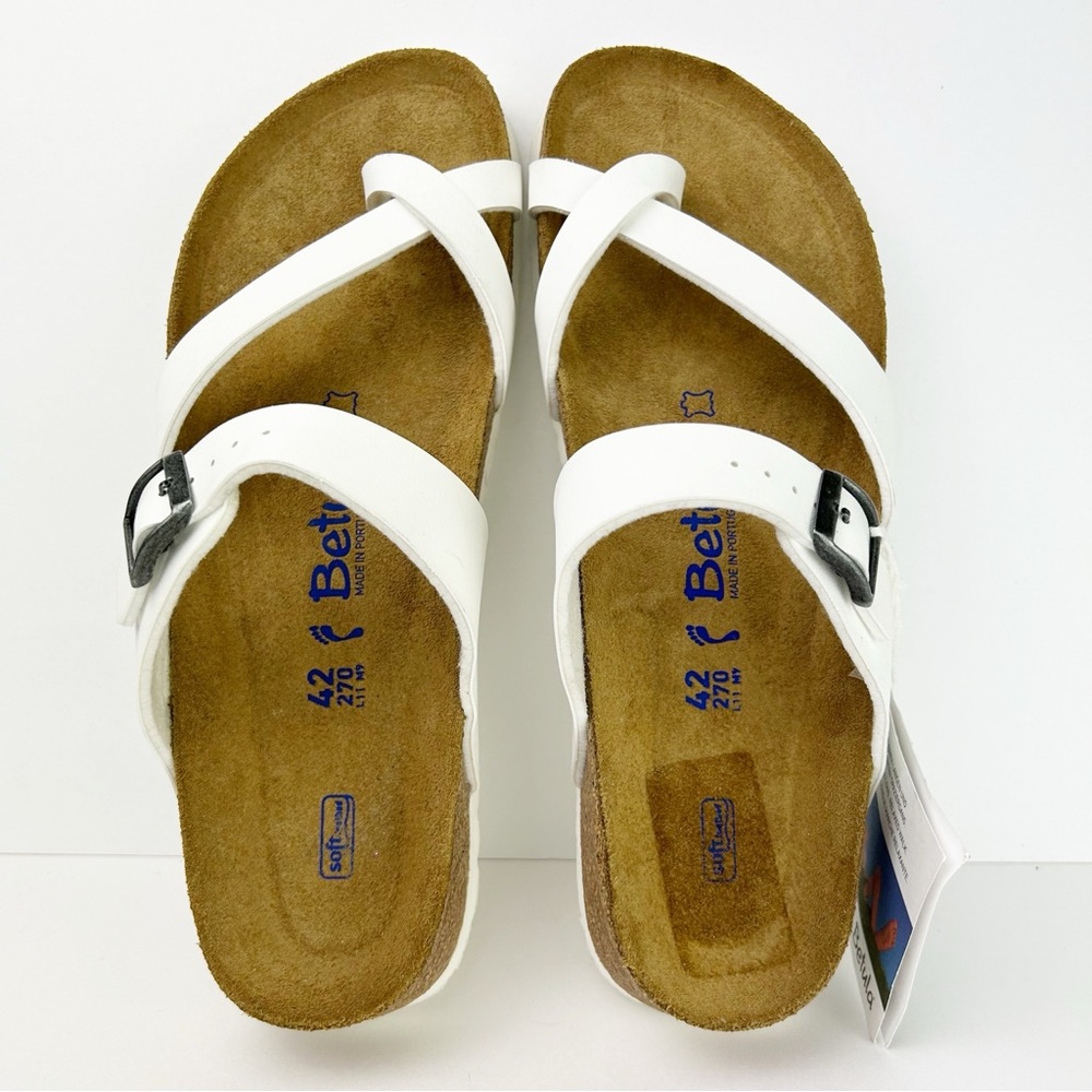 Birkenstock Betula Mayari White Birko-Flor Sandals EU 42 US L 11 - Picture 2 of 16